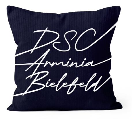 Arminia Bielefeld Kordkissen Schriftzug Arminia