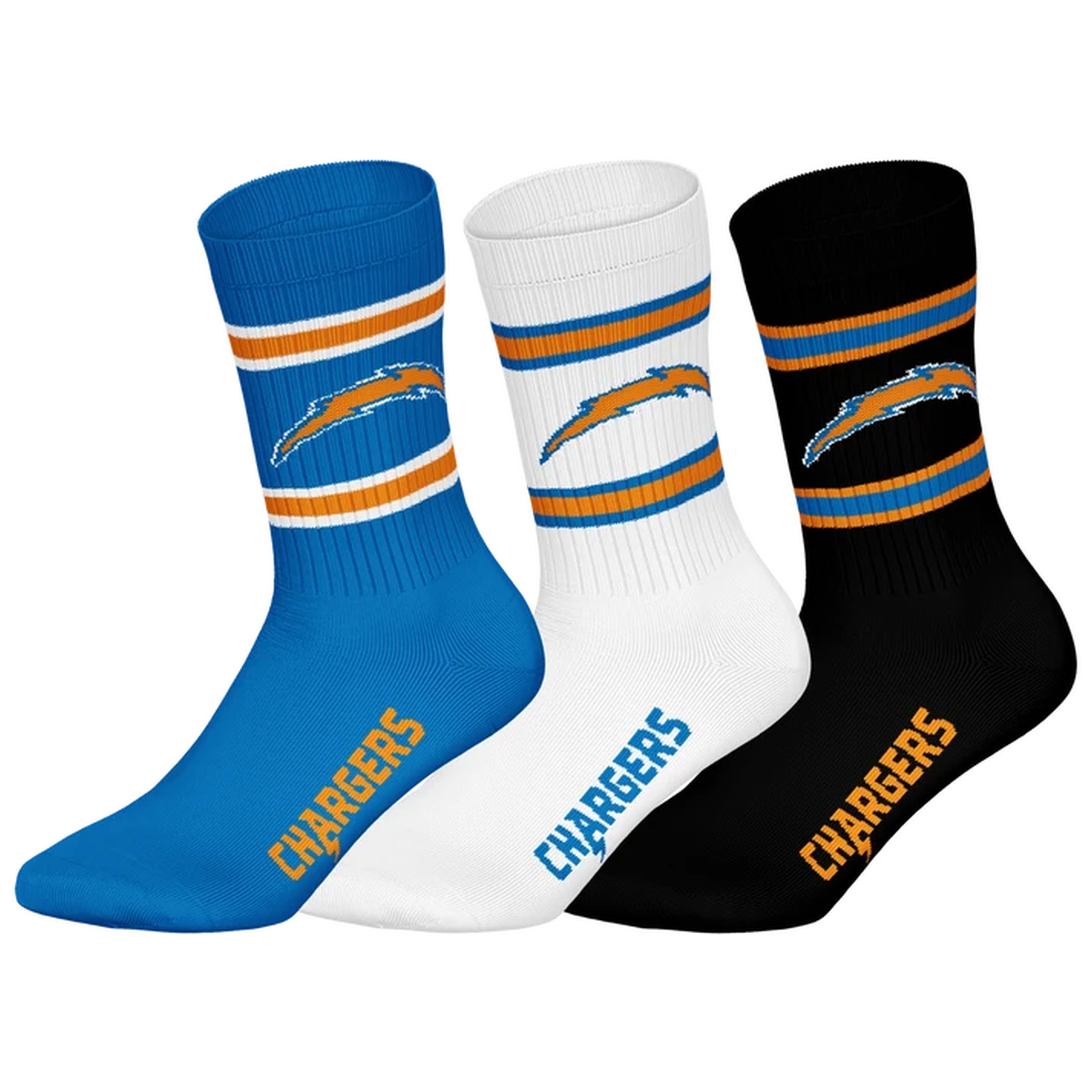 Los Angeles Chargers 3pk Crew Socks