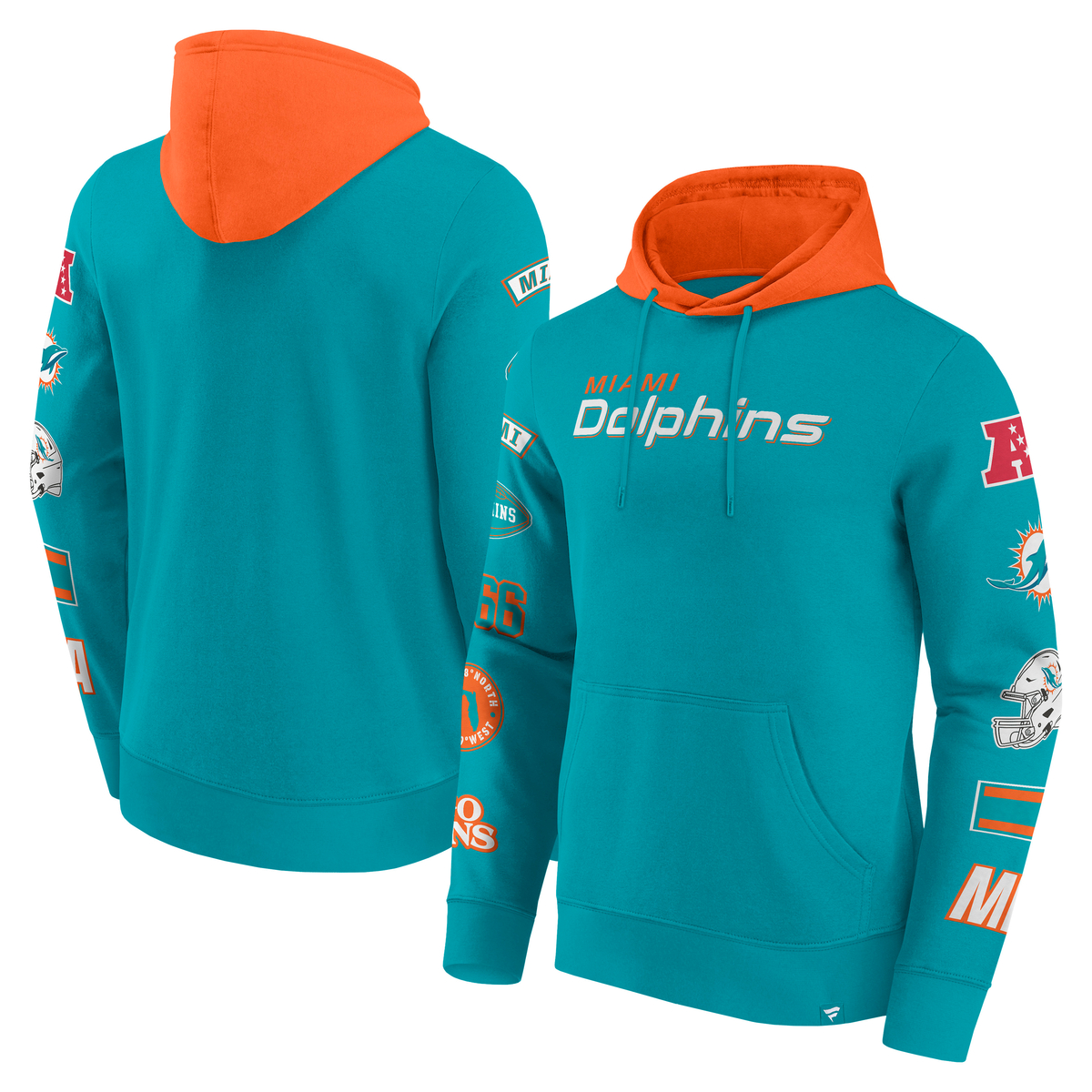 Miami Dolphins Patched Out Fleece Hoodie