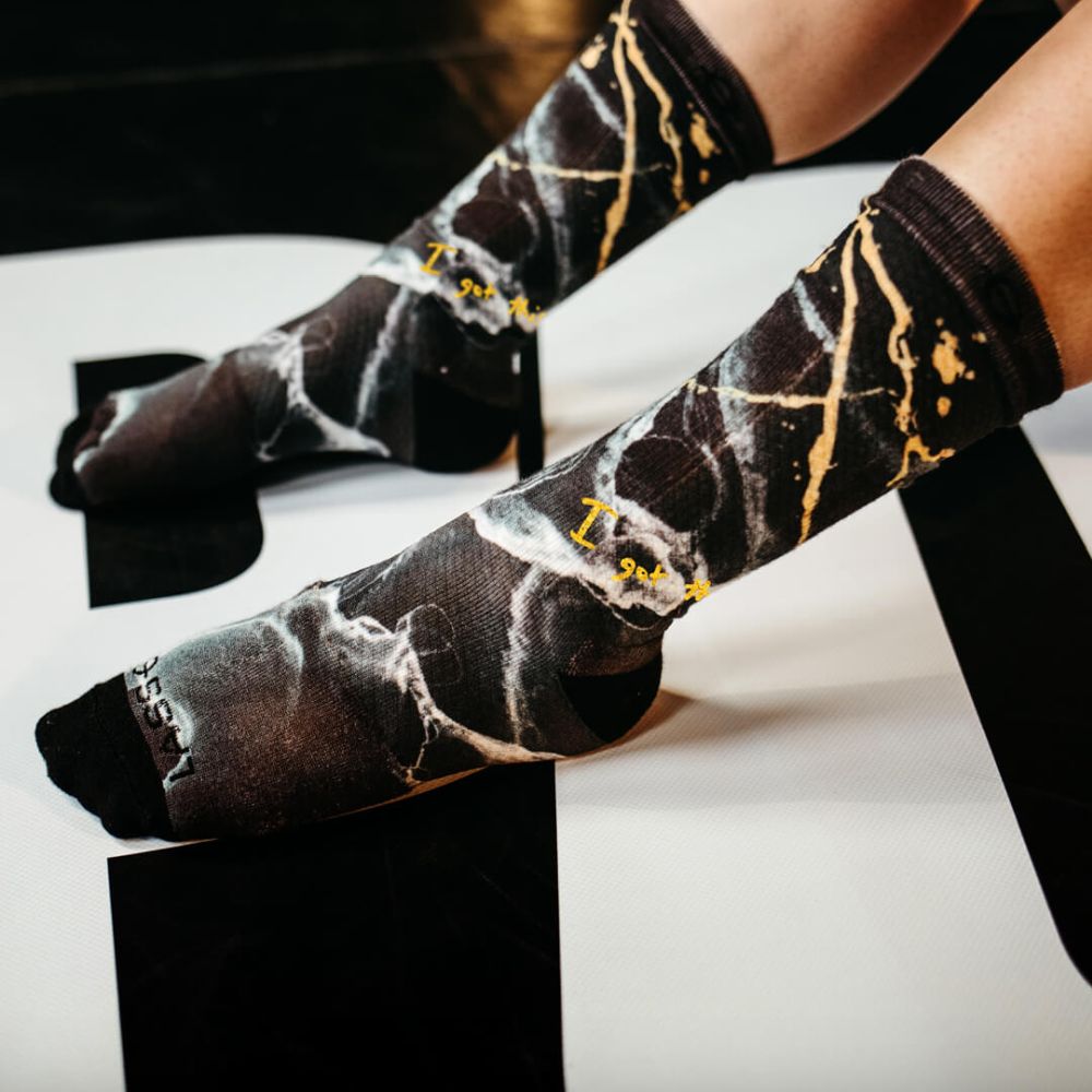 Performance Compression Socks Dark Marble