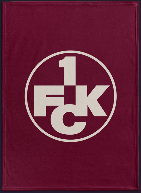 FCK Fleecedecke Logo bordeaux