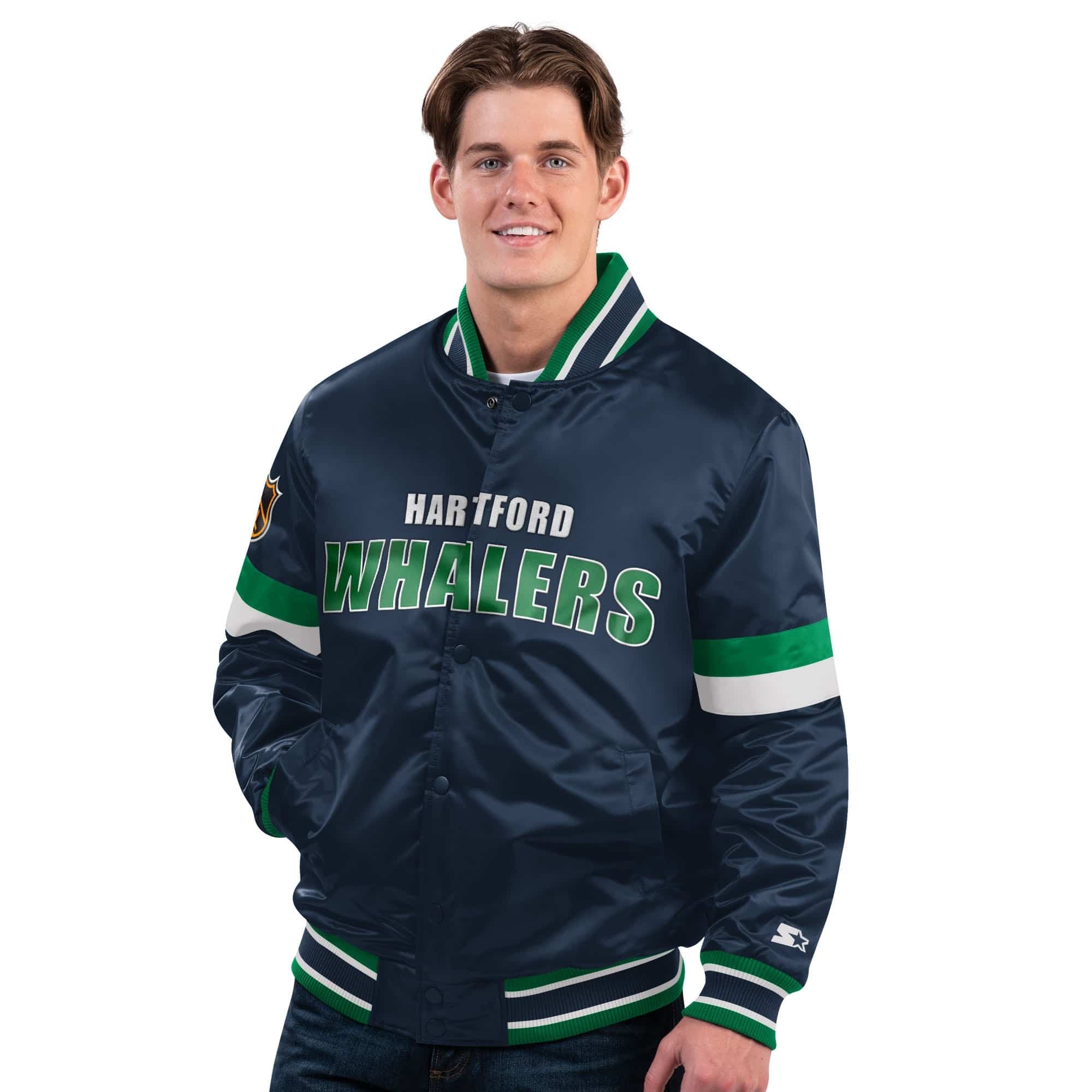 Hartford Whalers DivePlay Satin Varsity Jacket