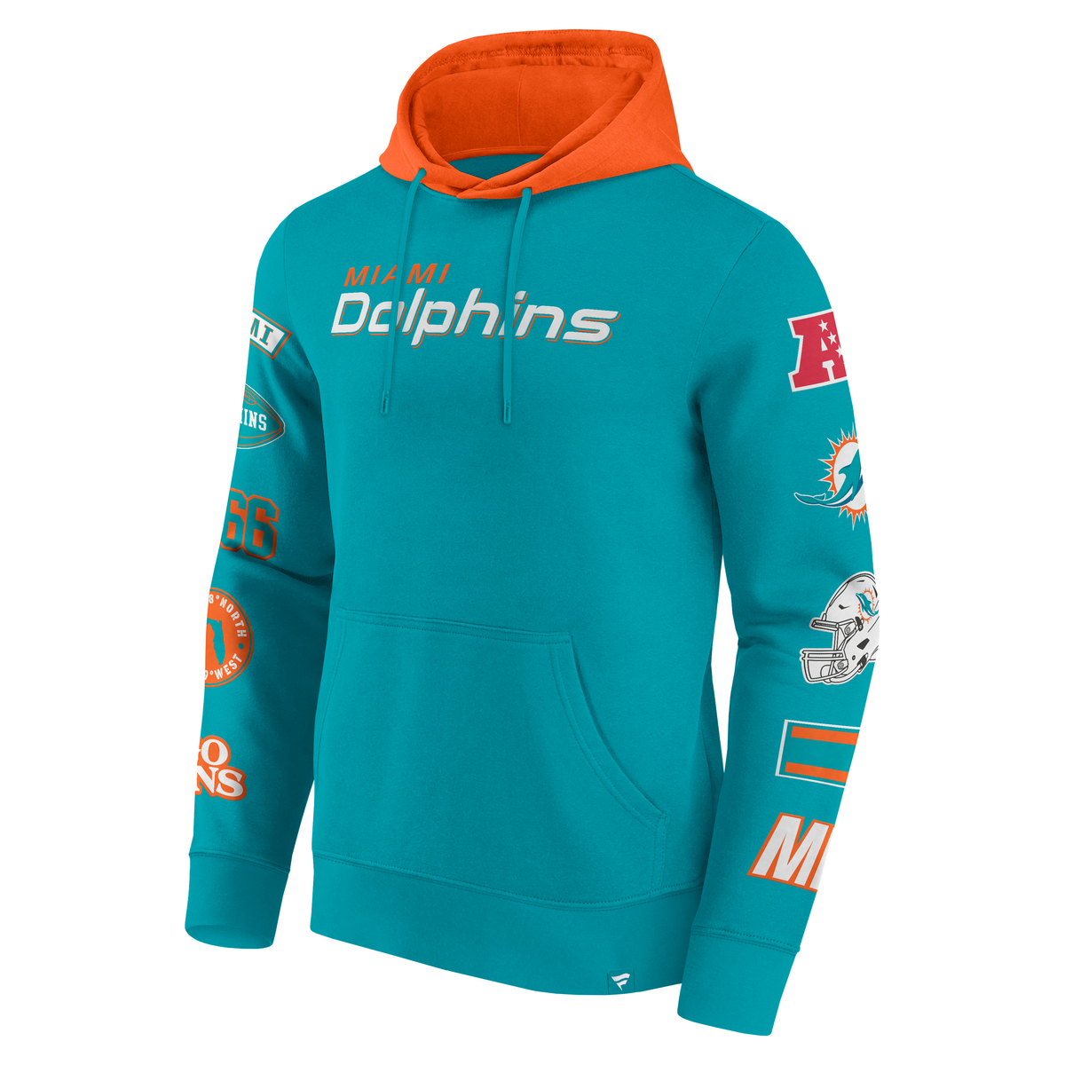 Miami Dolphins Patched Out Fleece Hoodie