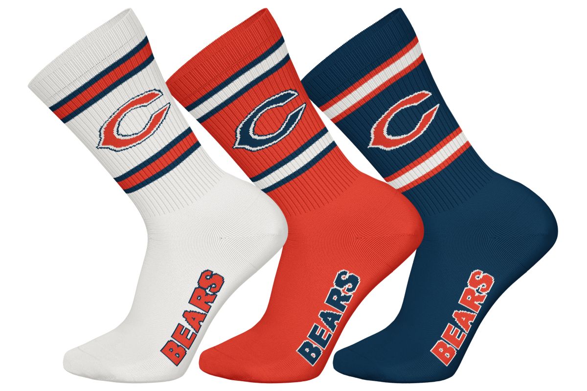 Chicago Bears 3pk Crew Socks