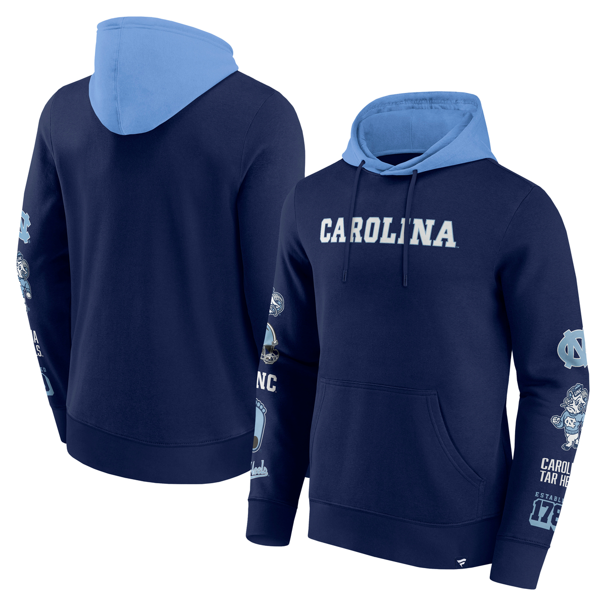 North Carolina Tar Heels Colorblock Badge Hoodie