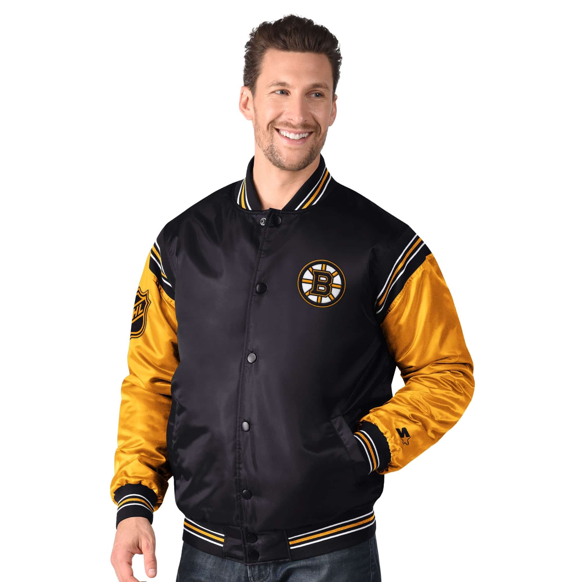 Anaheim Ducks Starter Satin Varsity Jacket
