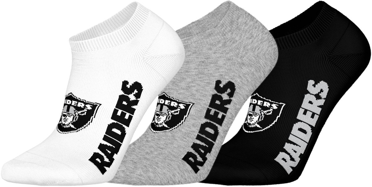 Las Vegas Raiders 3pk Sneaker Socks