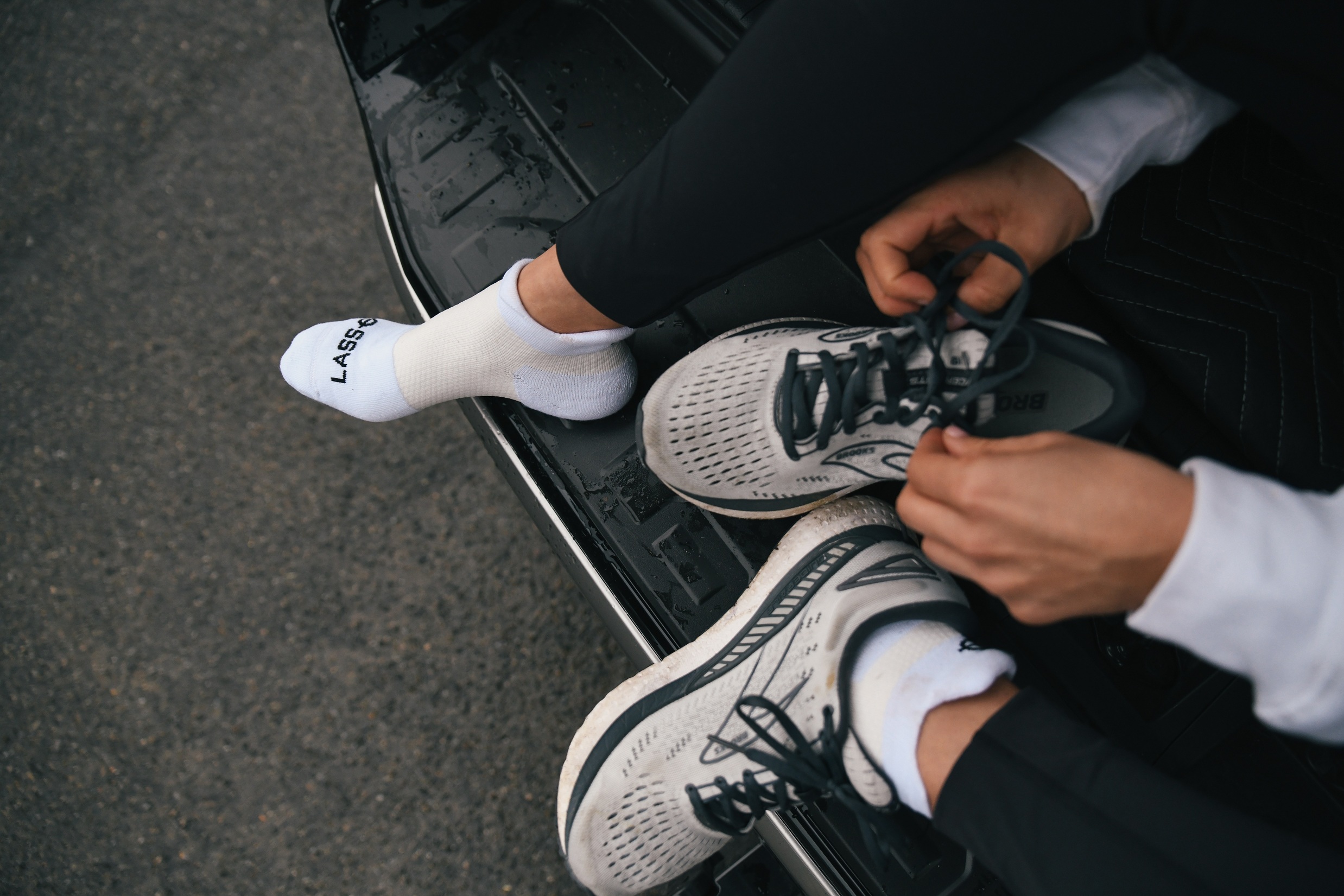 Performance Compression Socks Low Tab White