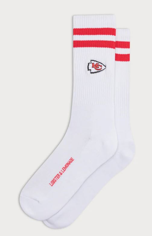 Kansas City Chiefs Stripes 90 Sport Socks white