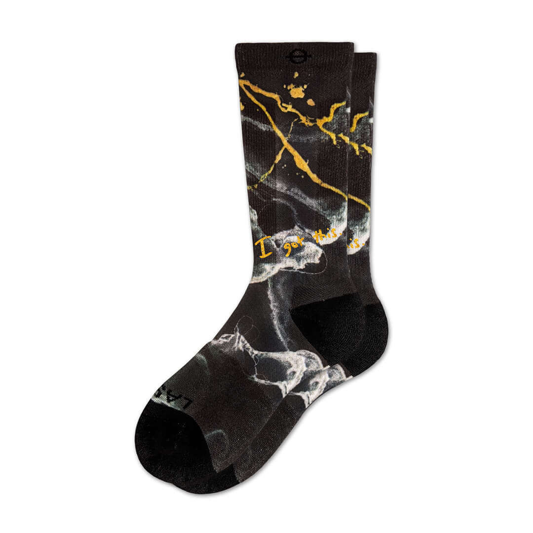 Performance Compression Socks Dark Marble