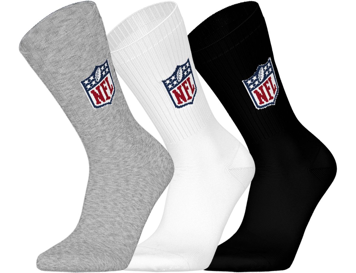 NFL Shield 3pk Crew Socks