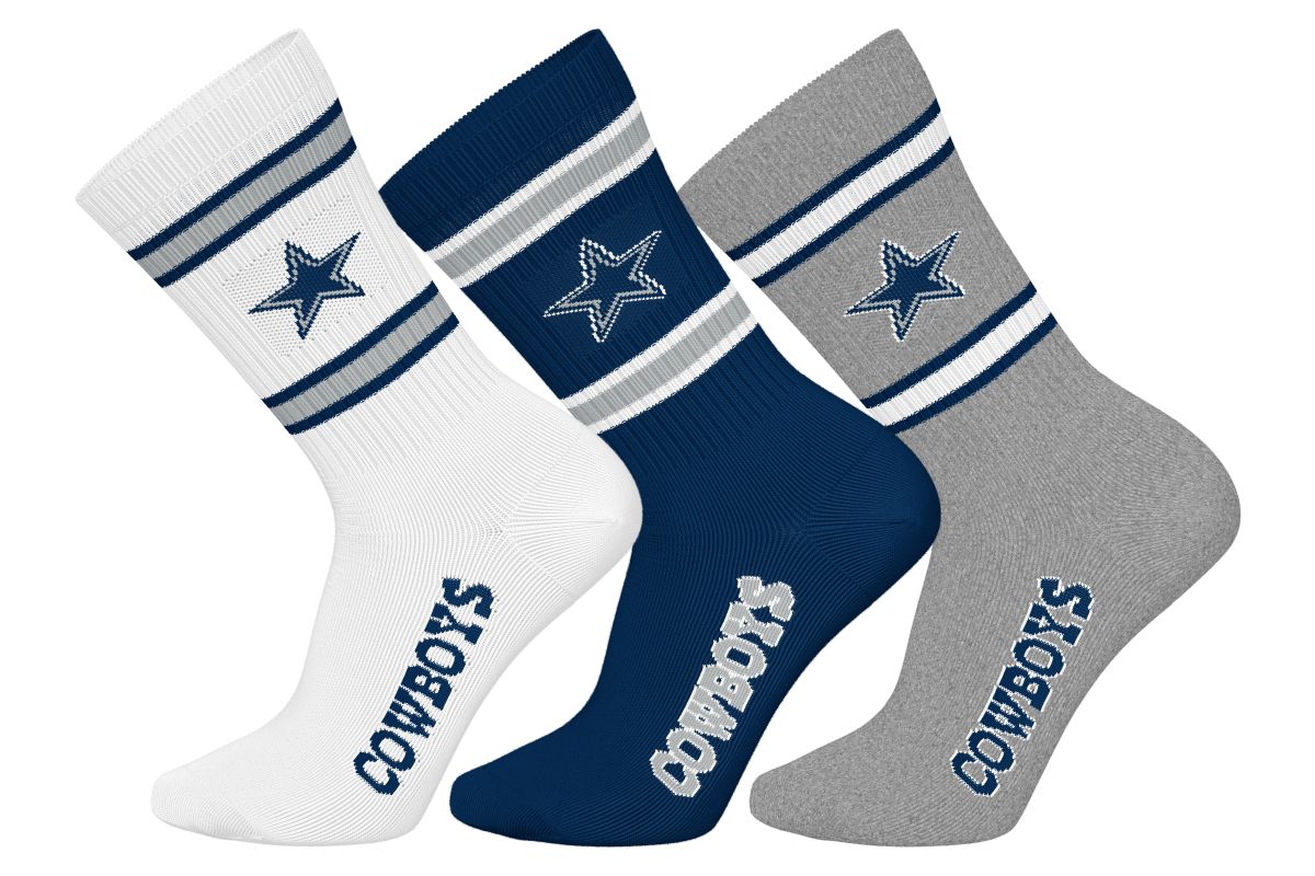 Dallas Cowboys 3pk Crew Socks