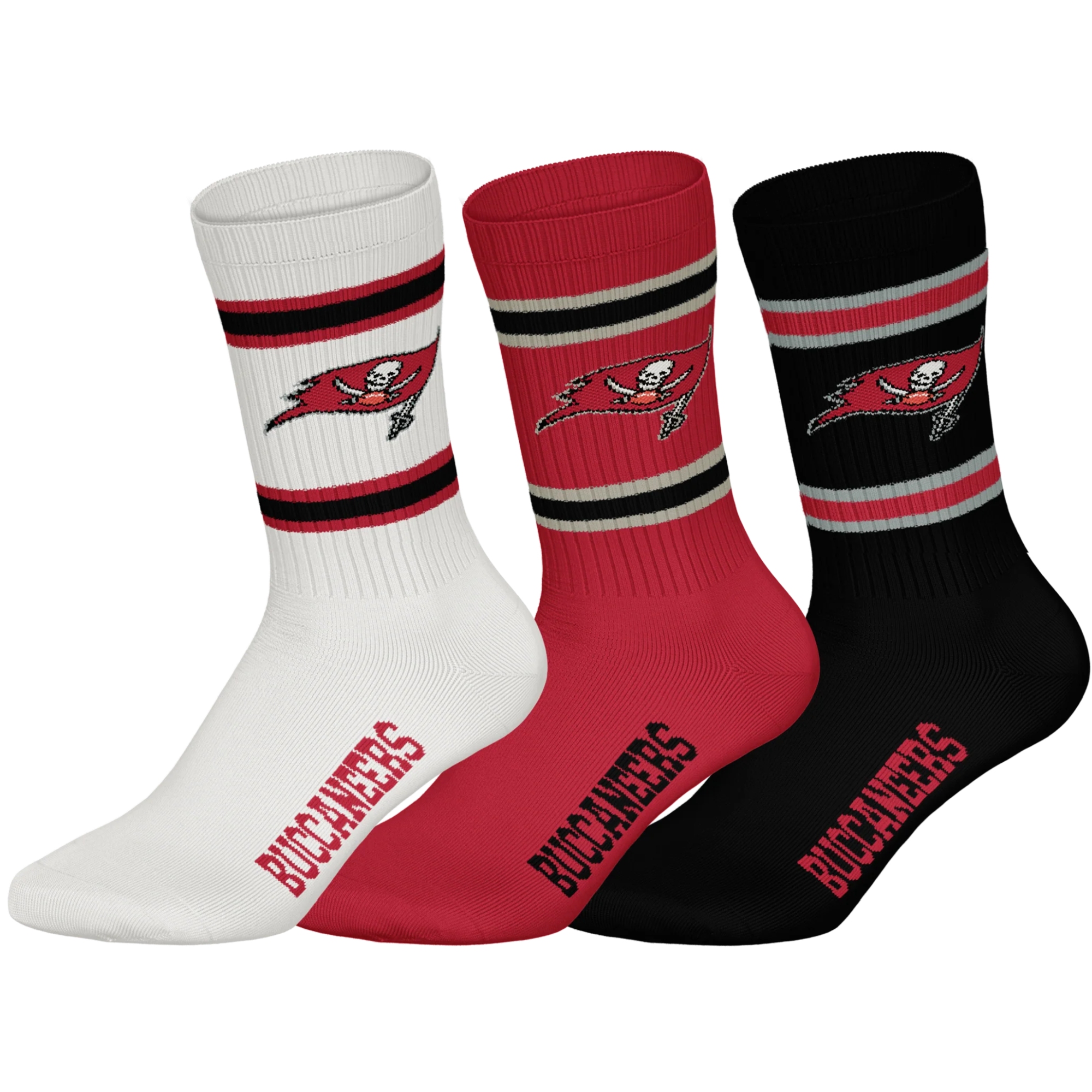 Tampa Bay Buccaneers 3pk Crew Socks