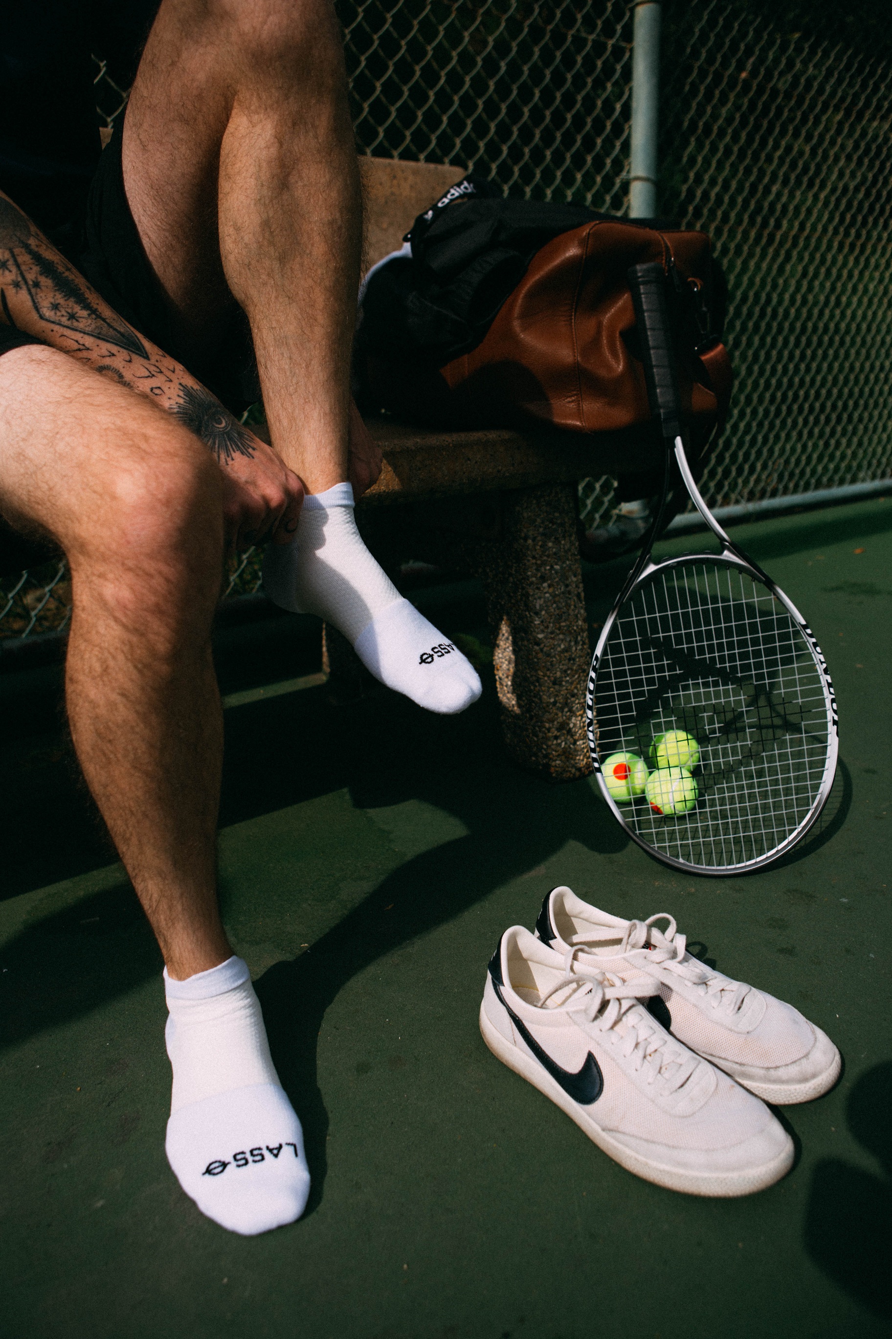 Performance Compression Socks Low Tab White