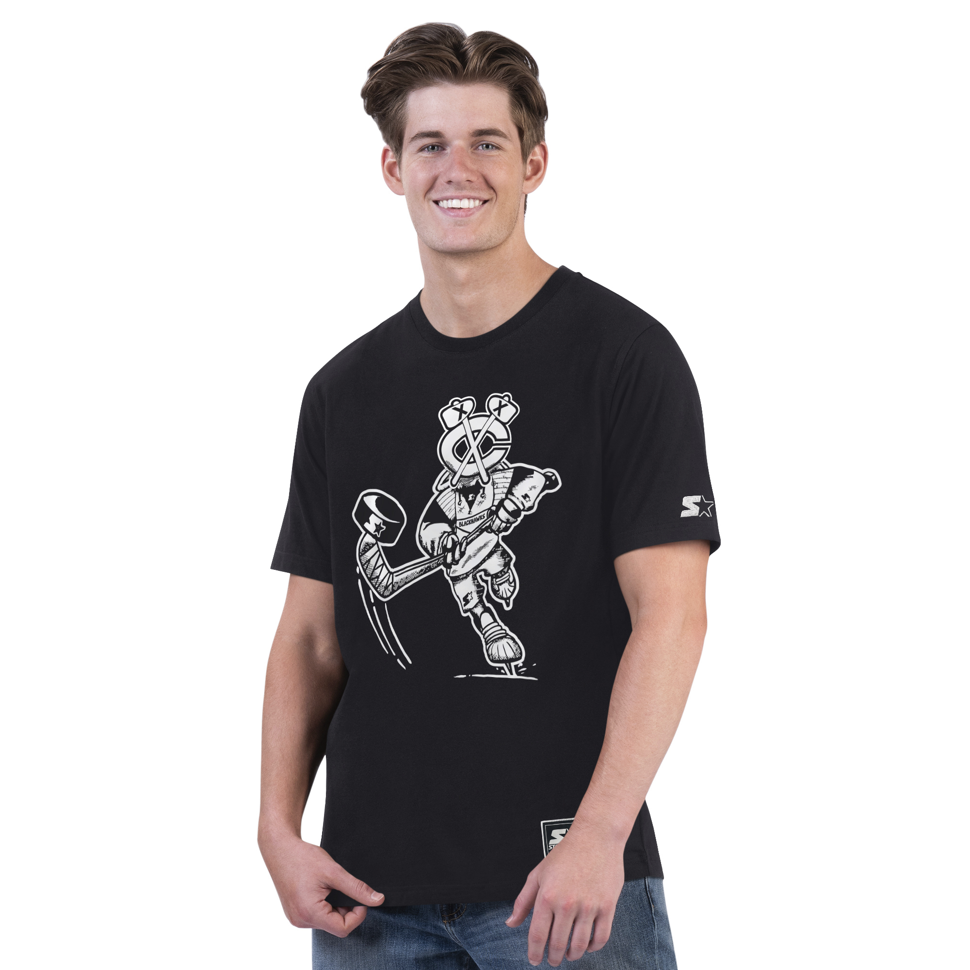 NHL Chicago Blackhawks Black Ice Tee Black