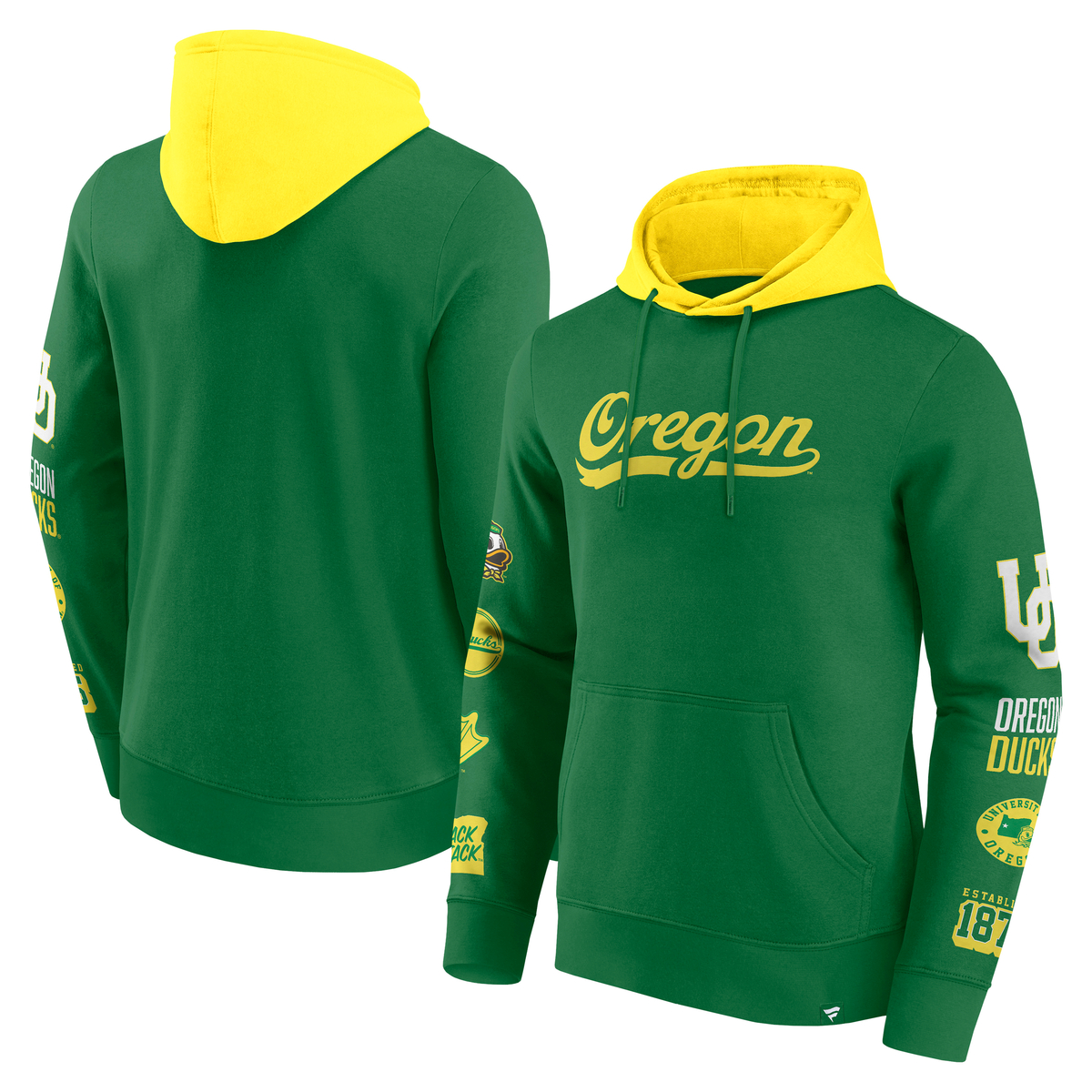 Oregon Ducks Colorblock Badge Hoodie