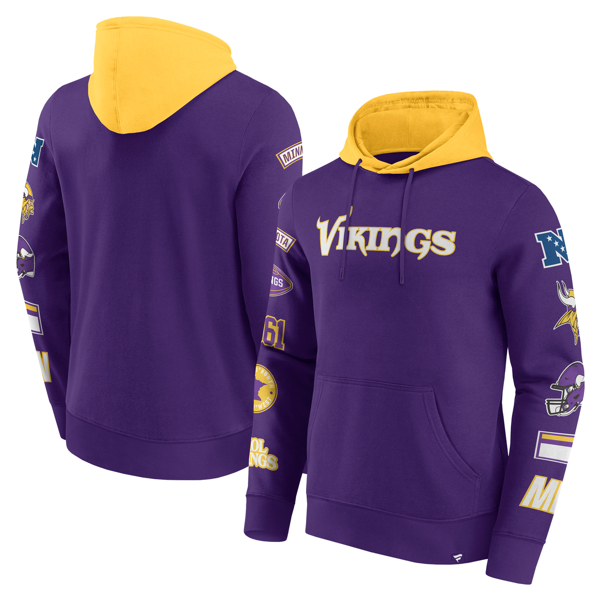 Minnesota Vikings Patched Out Fleece Hoodie