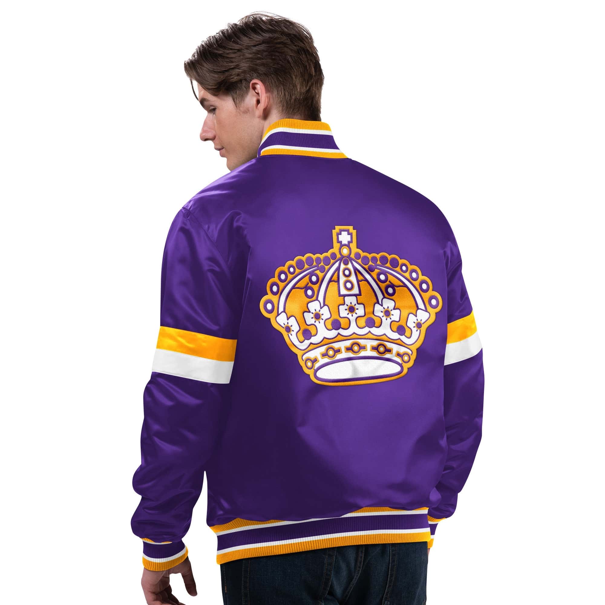 Los Angeles Kings DivePlay Satin Varsity Jacket