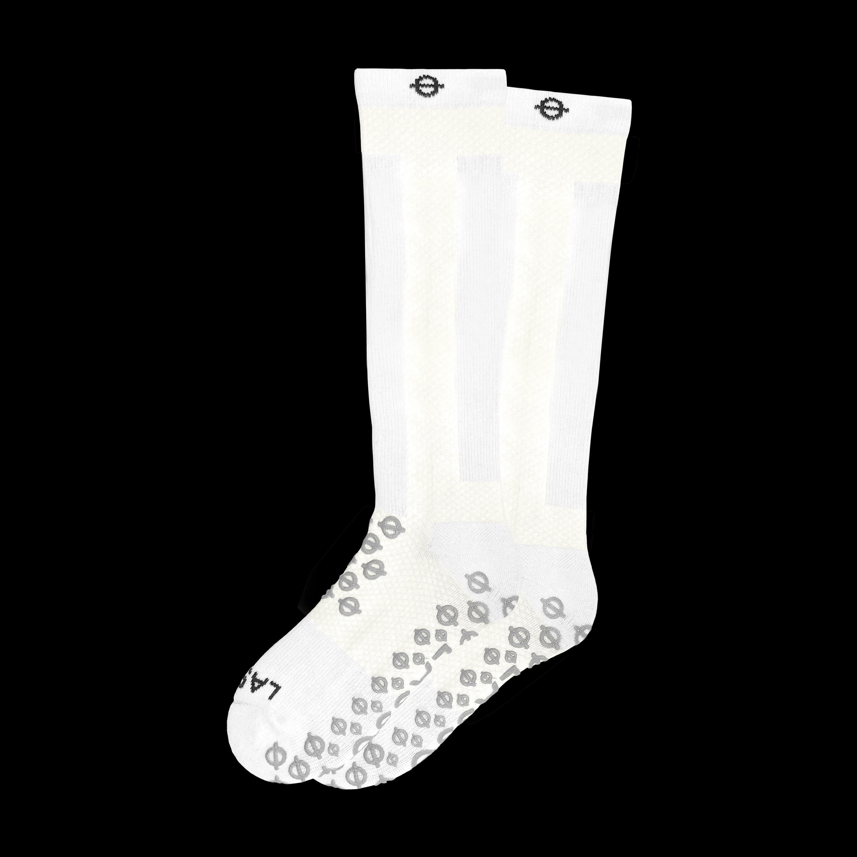 Knee High Compression Grip Socks White
