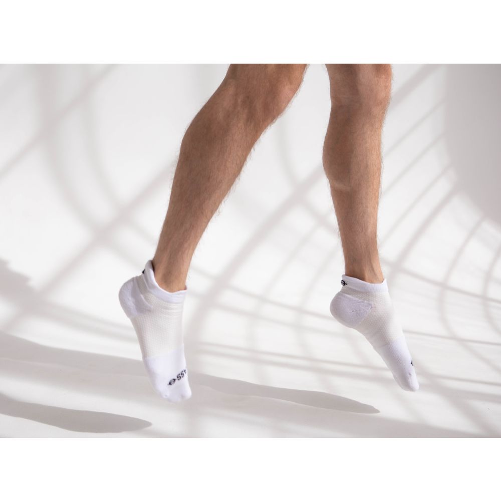 Performance Compression Socks Low Tab White