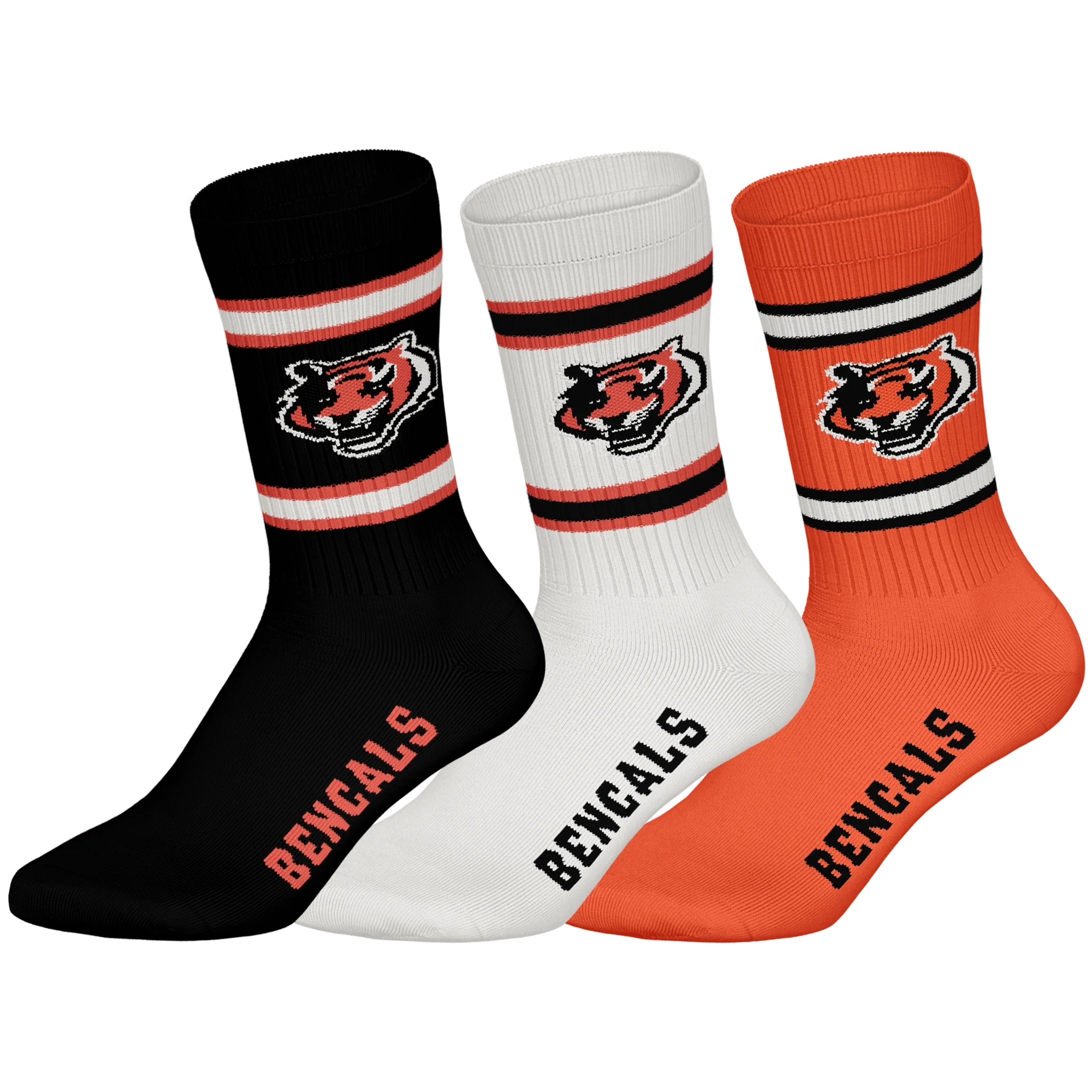 Cincinnati Bengals 3pk Crew Socks