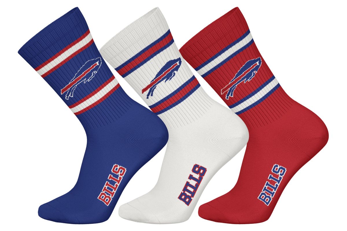 Buffalo Bills 3pk Crew Socks