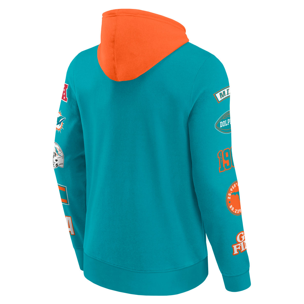 Miami Dolphins Patched Out Fleece Hoodie