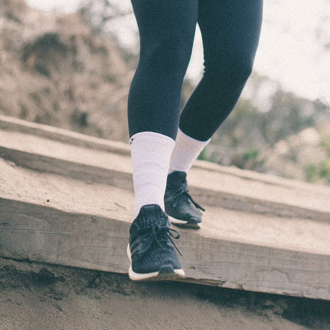 Performance Compression Socks White