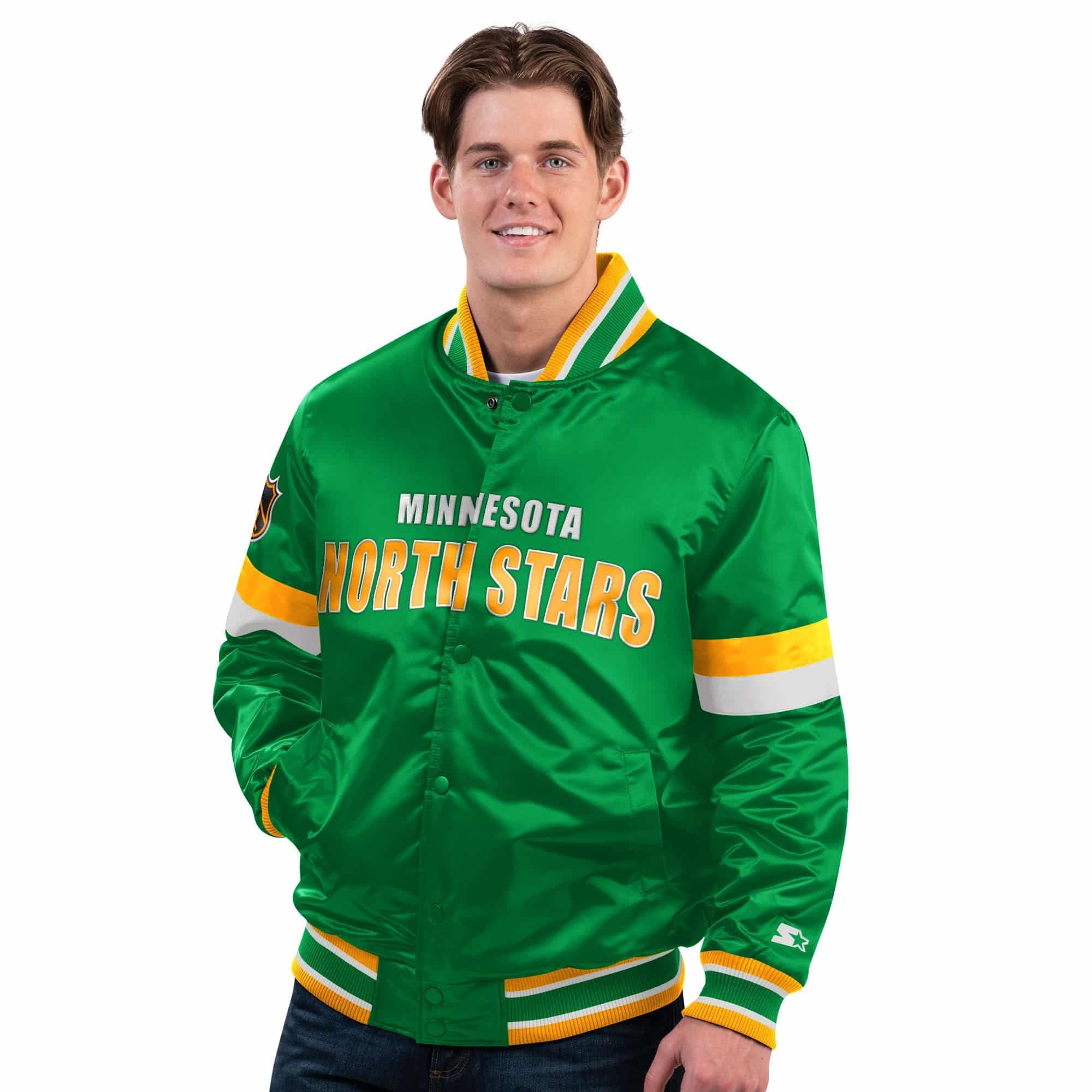 Minnesota Northstars DivePlay Satin Varsity Jacket