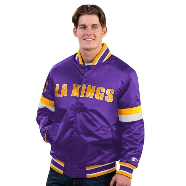 Los Angeles Kings DivePlay Satin Varsity Jacket