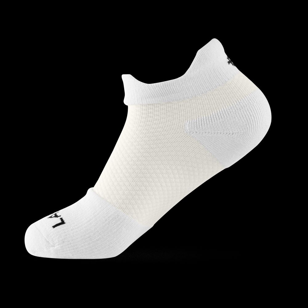 Performance Compression Socks Low Tab White