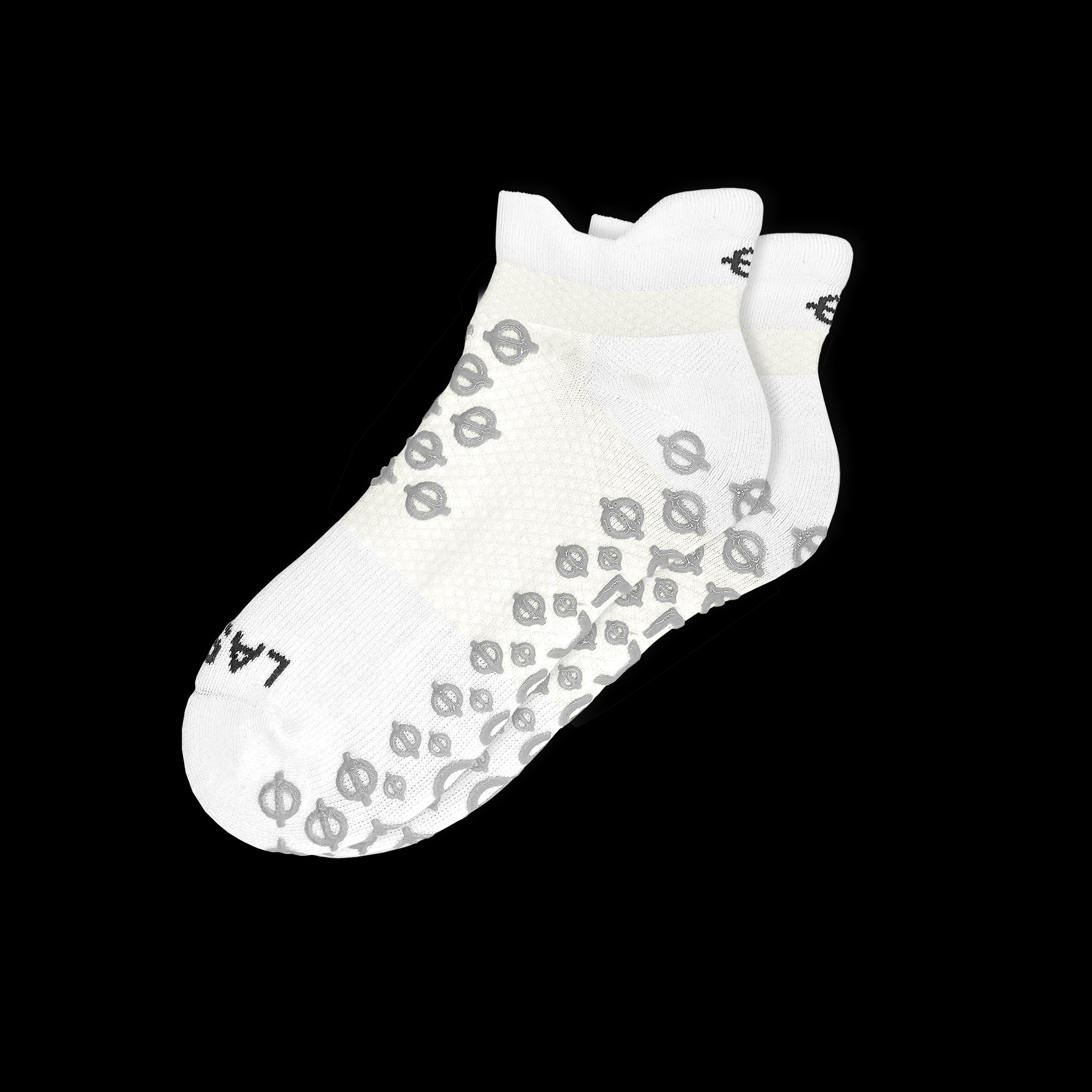 Low Tab Grip Socks White