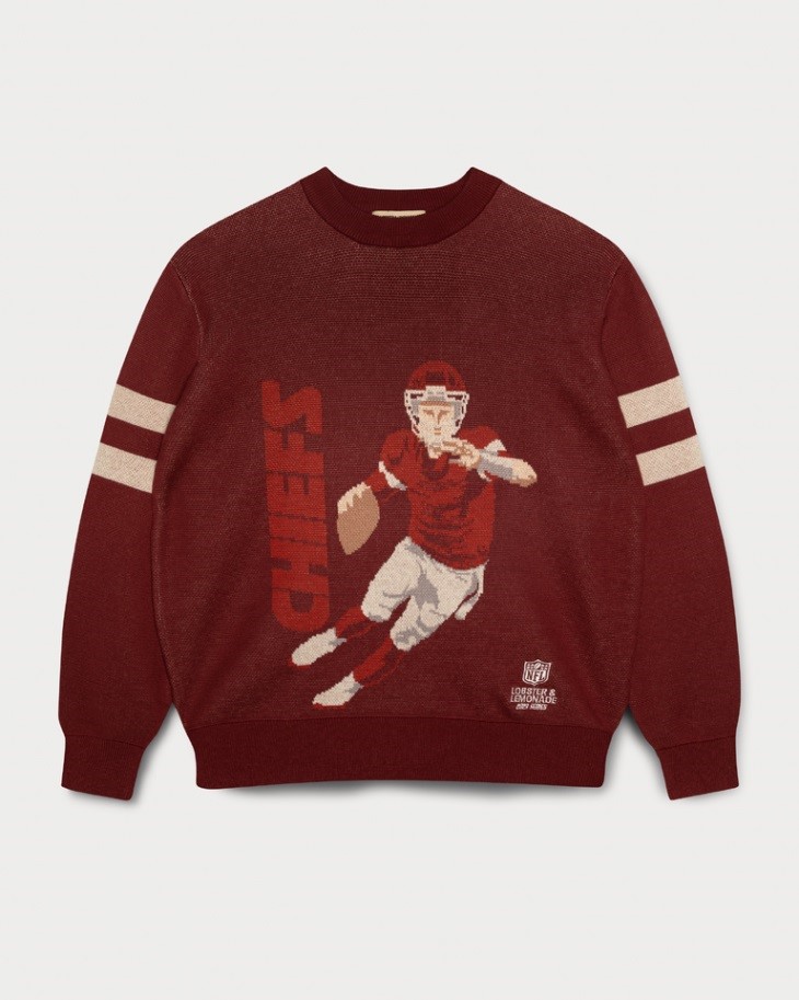 Kansas City Chiefs QB 81 Knit Sweater maroon