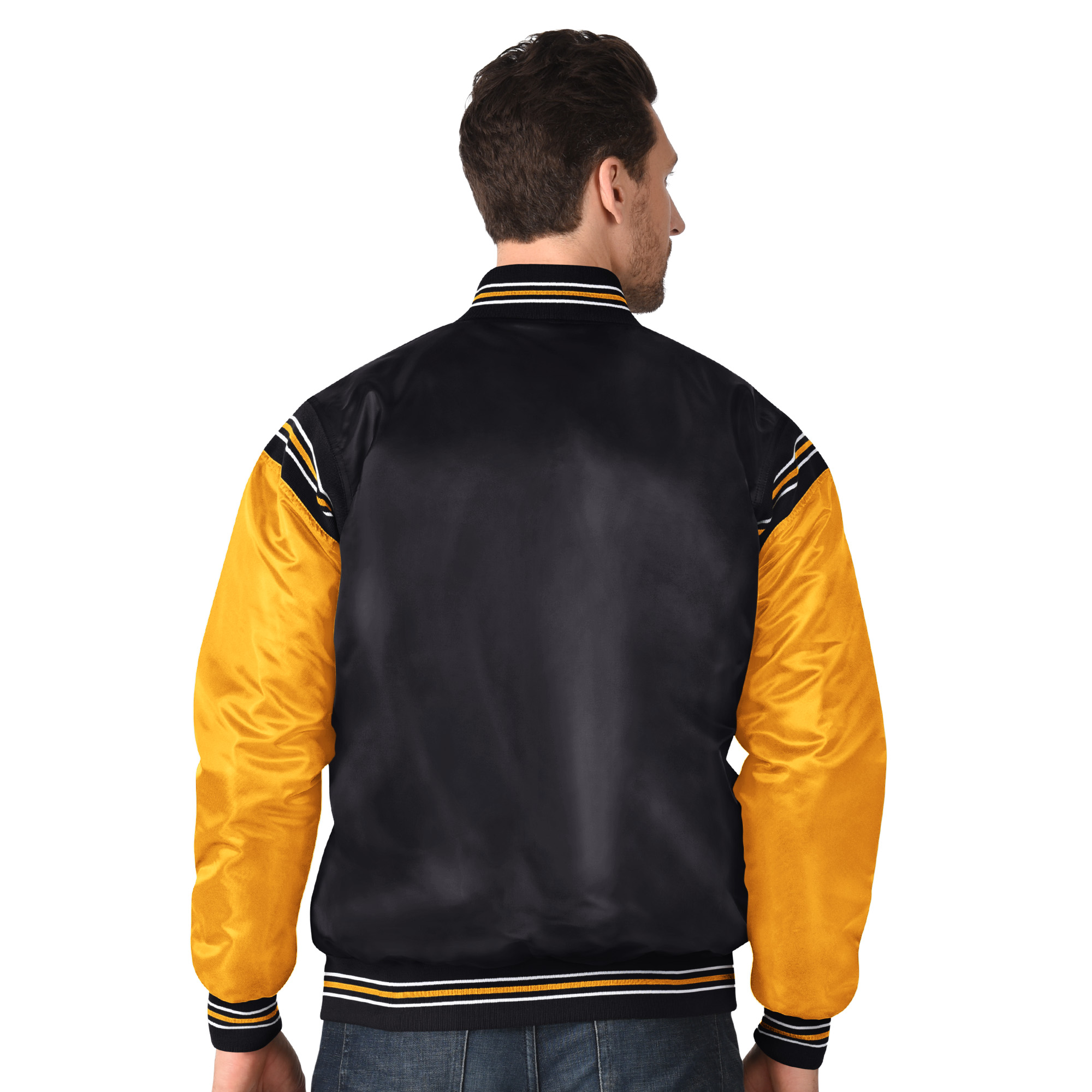 Boston Bruins Starter Satin Varsity Jacket