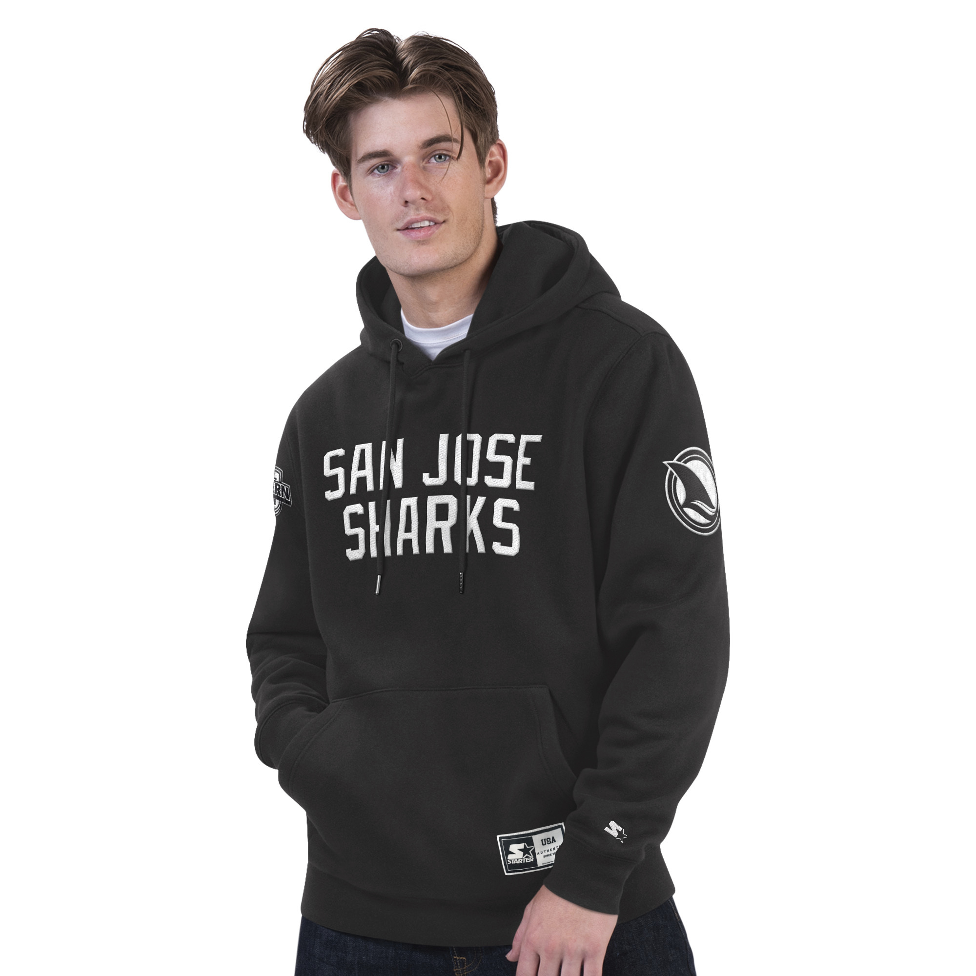 NHL San Jose Sharks Black Ice Hoodie Black