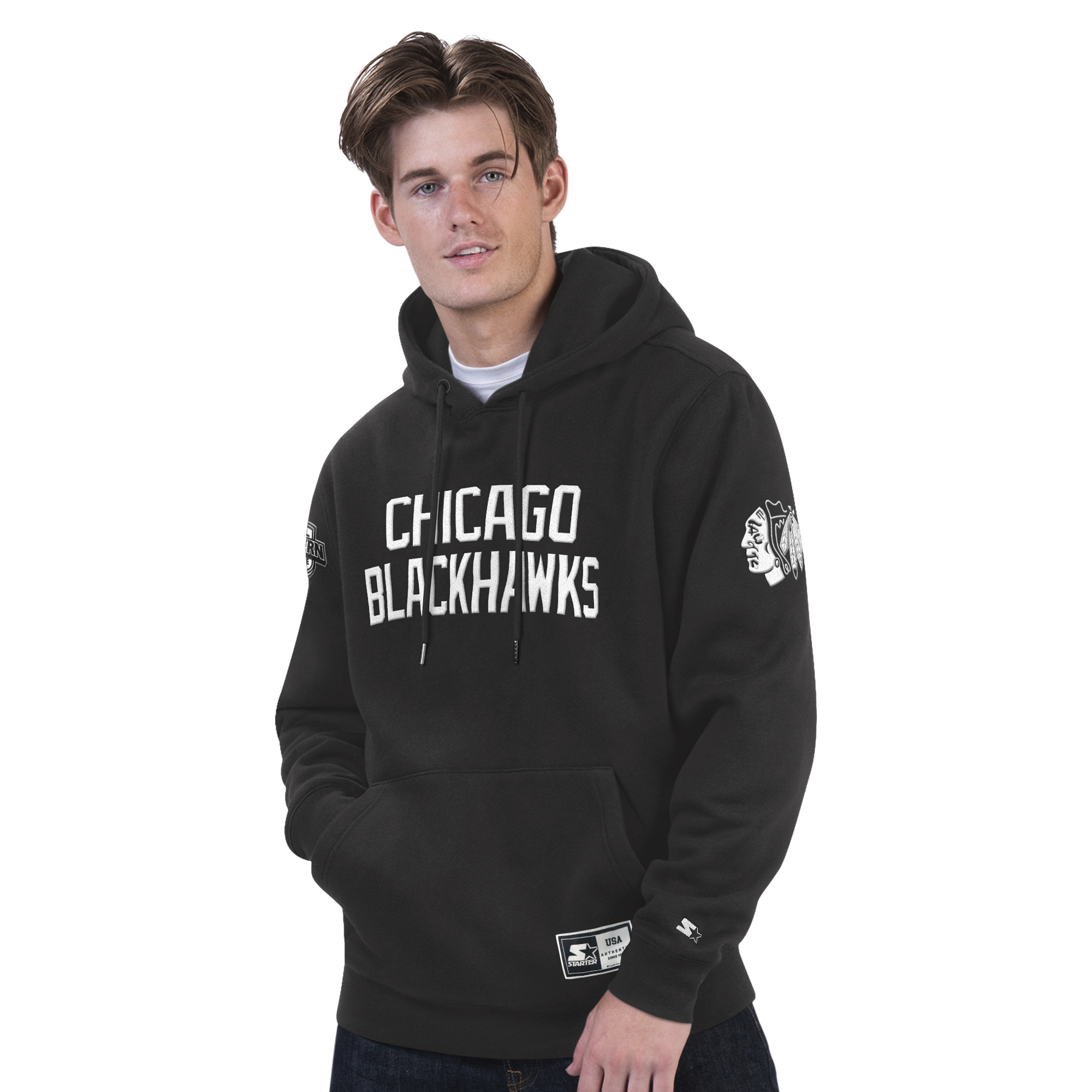 NHL Chicago Blackhawks Black Ice Hoodie Black
